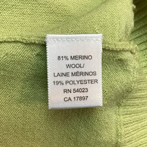 Banana Republic Womens XL Merino Wool Blend Cardigan Sweater Green - Picture 10 of 12
